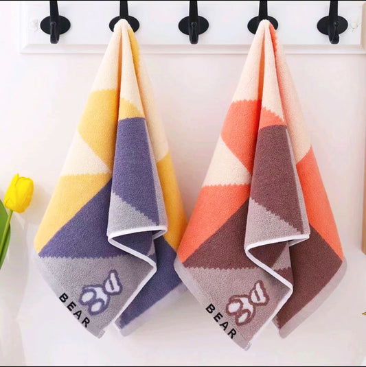 Face Towel Cotton Triangle Bear