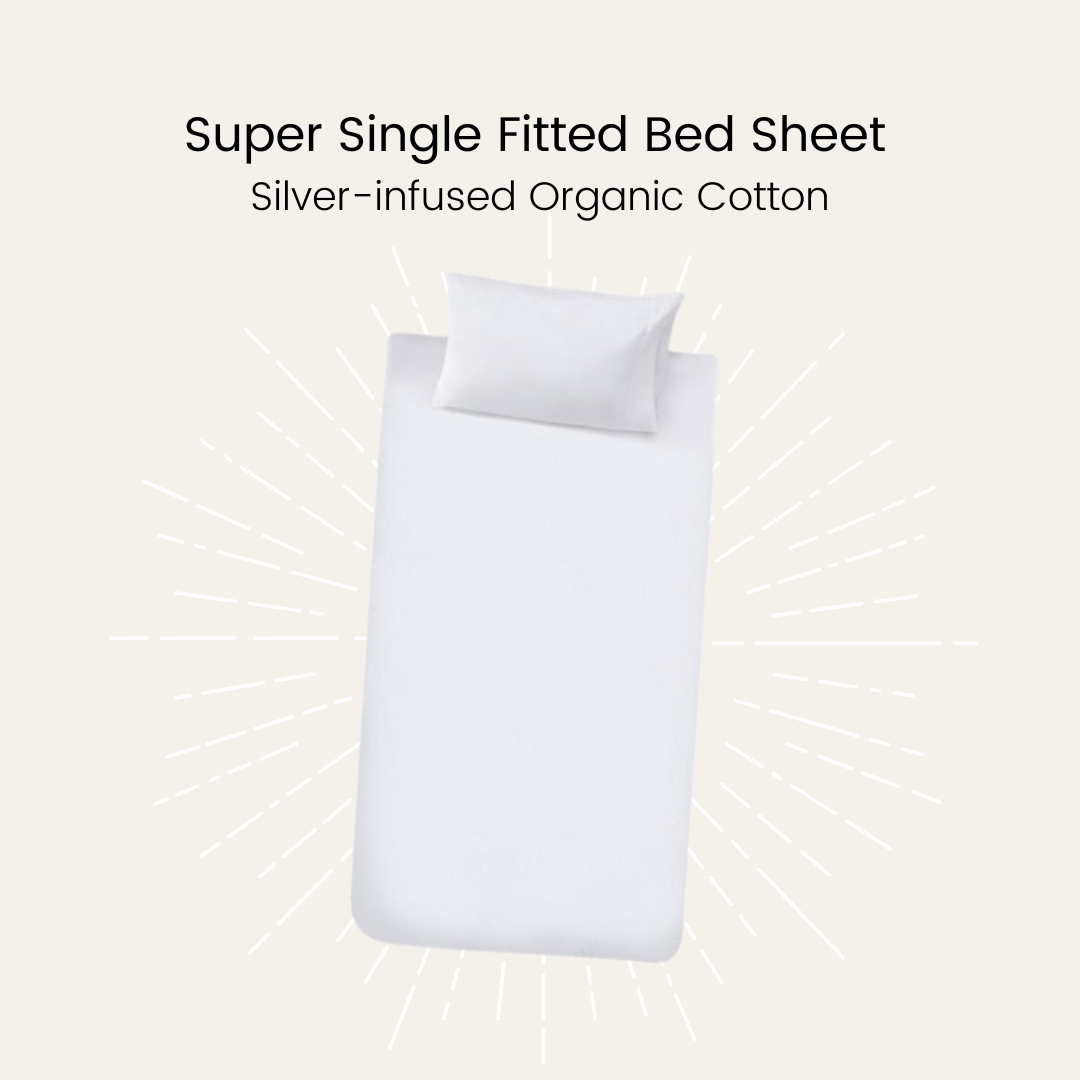 Silver Infused Organic Cotton Fitted Bed Sheet