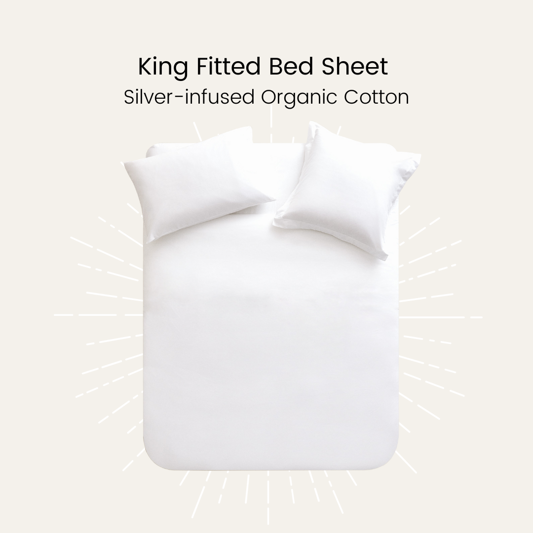 Silver Infused Organic Cotton Fitted Bed Sheet