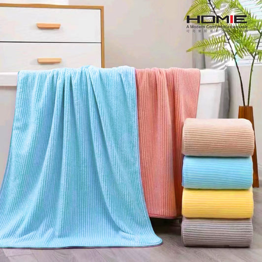 Bath Towel Adult Microfiber Thin Strips