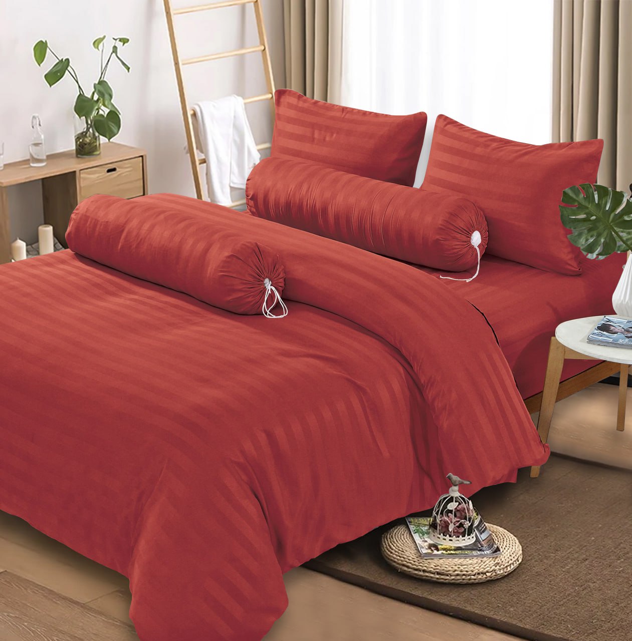 Microtex Super Single Bedding Set with Pillow & Bolster Case