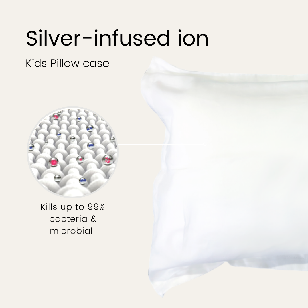 Silver Infused Organic Cotton Kids Vertebral Care Pillow Set