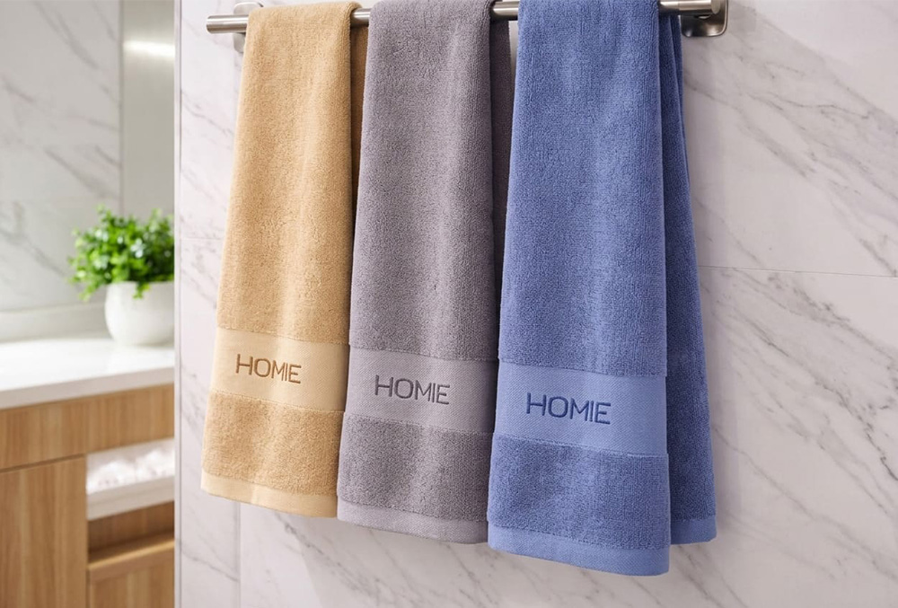 Changing towels for bathroom and kitchen