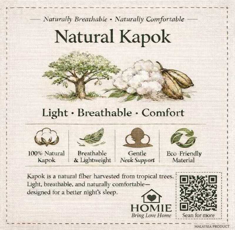 Pure kapok filling for your customised pillows